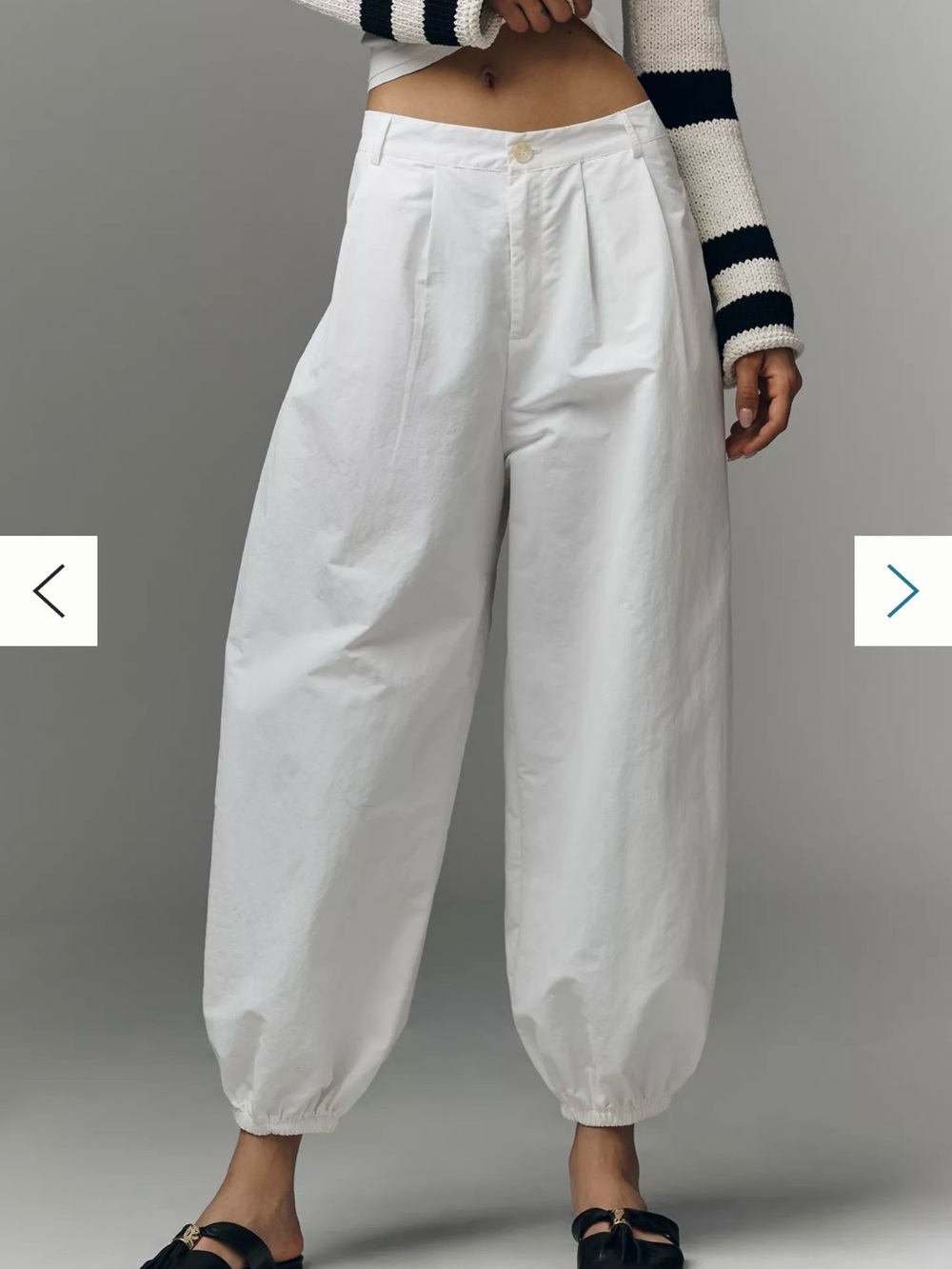 NWT Anthropologie Lioness Sloane White Balloon Pants L - Picture 2 of 7